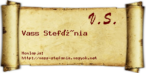 Vass Stefánia névjegykártya