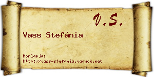 Vass Stefánia névjegykártya