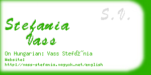 stefania vass business card